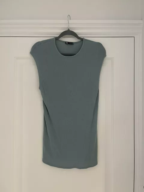 New Zara Woman Printed Flowing Shirt Trouser Two-Piece Matching Set Size XL