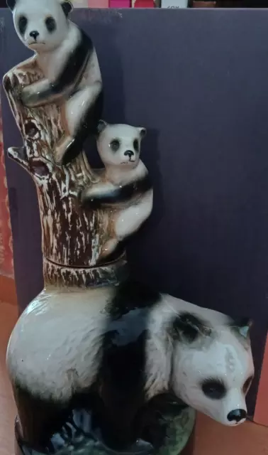 Panda Bears 1980 Jim Beam Regal China Decanter Bottle