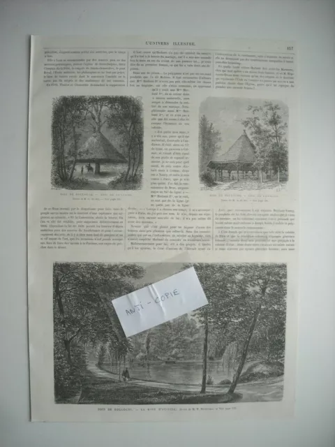 1869 Engraving. Les Promenades De Paris. Le Bois De Boulogne. Sea D'auteuil. Open
