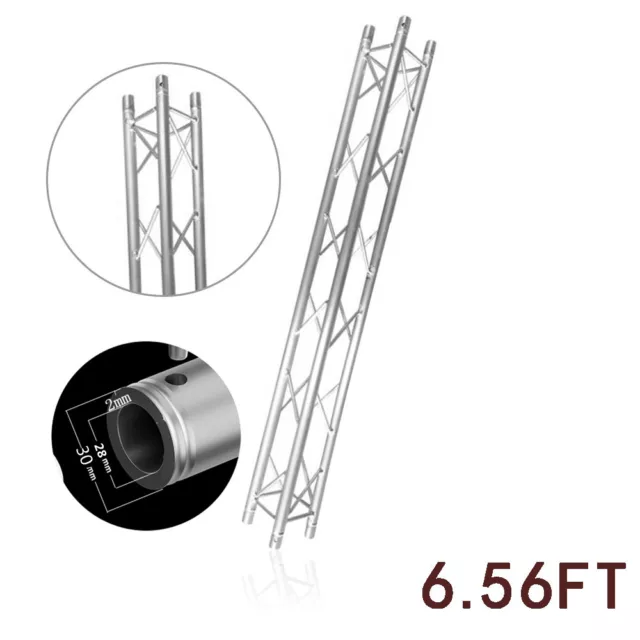 6.56 Ft X 8 Inch X 8 Inch Straight Square Aluminum Truss Segment 30mm dia