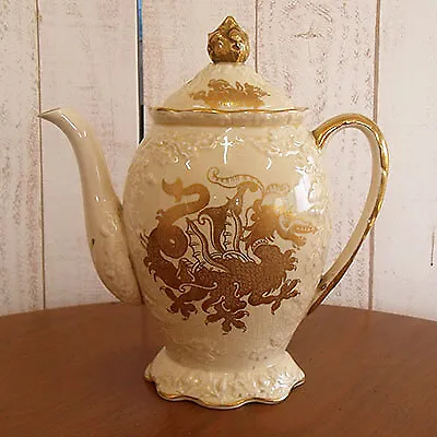 Mason's #1 Vintage Teapot Chinoiserie Dragon Circa 1950 Antique Ceramics