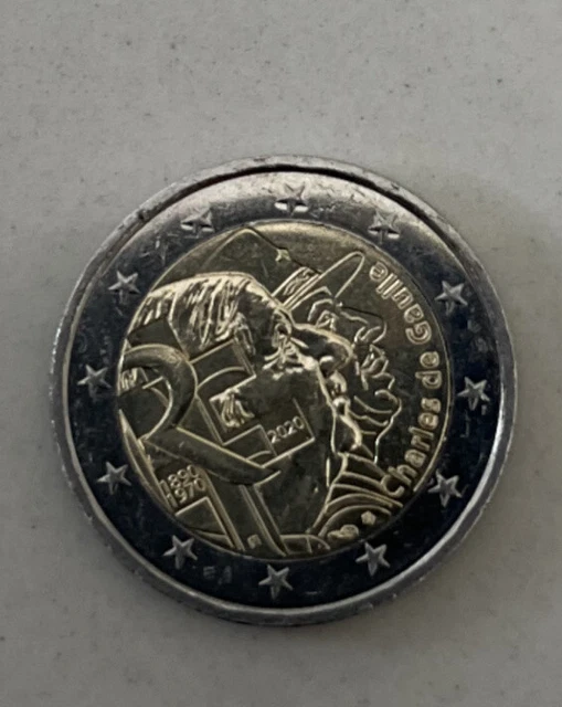 PIECE 2 EUROS Rare charles de gaulle 2020 commémorative EUR 140,00 PicClick DE