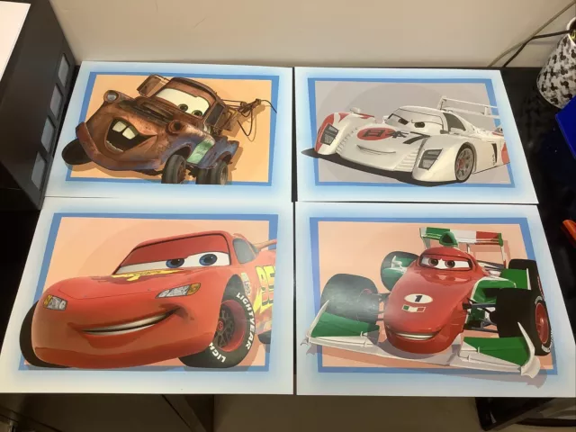 Disney Picture Wall Art Colourful Poster Large X4 Bundle Cars McQueen Mater