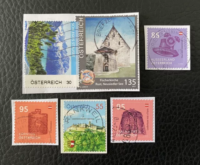 Lot de 6 timbres d’Autriche années diverses - encore sur frag Briefmarken - B81