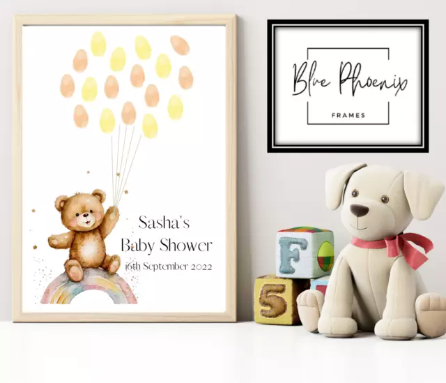 BABY SHOWER - Fingerprint Keepsake - A4 & A3 - INK INCLUDED - Personalised