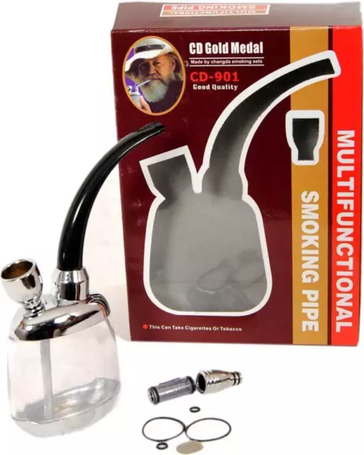 Pipa Ad Acqua Fumare Tabacco Sigaretta Narghile Fumo Shisha Regalo Fumatori Kit 2