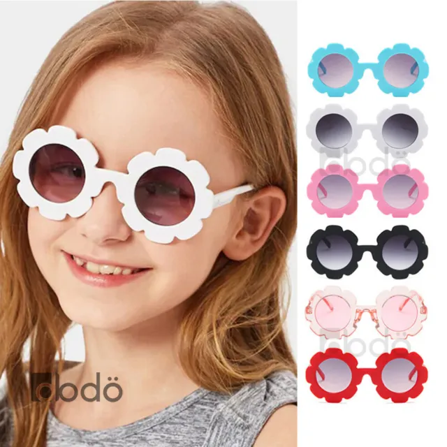 Kids Girls Baby Children Flower Shaped Cute Round Sunglasses Toddler Shade UV400