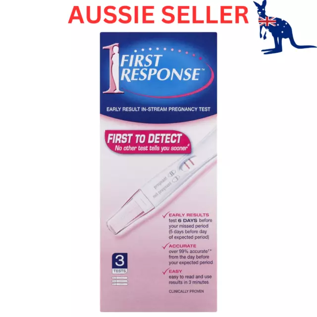 First Response Early Result In-Stream Pregnancy Over 99% Accurate Test 3 Pack