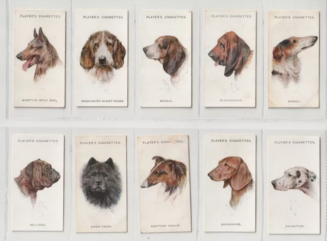 John Players Dogs (Heads) Paintings by A Wardle complete set 50 cigarette cards