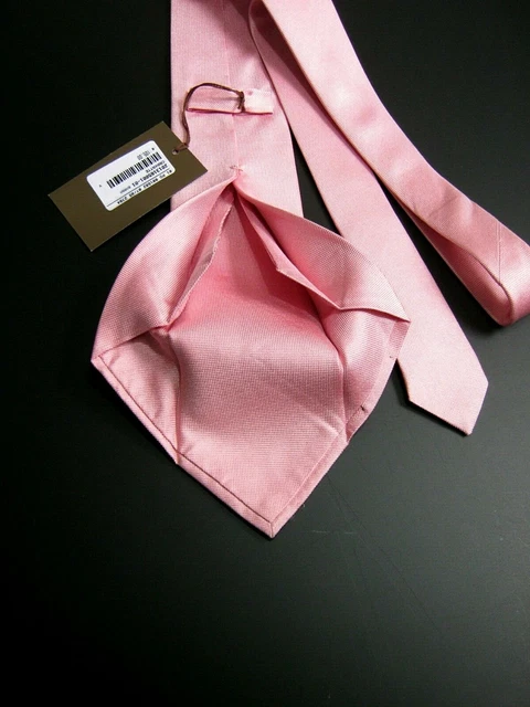 Cravate 7 Plis (7 Fold) ISAIA Napoli - Soie Et Coton Rouge Et Marron - Made In Italy - Neuve Avec étiquettes