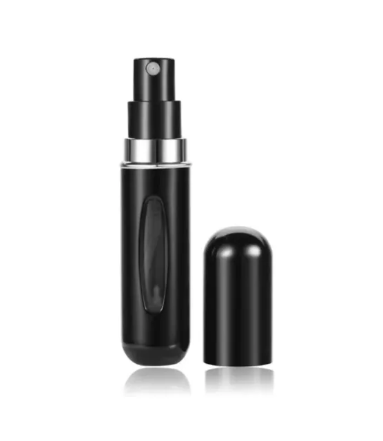 Flacon Noir Rechargeable Parfum Vapo Tube Bouteille Vide Spray Voyage 5ML Fr