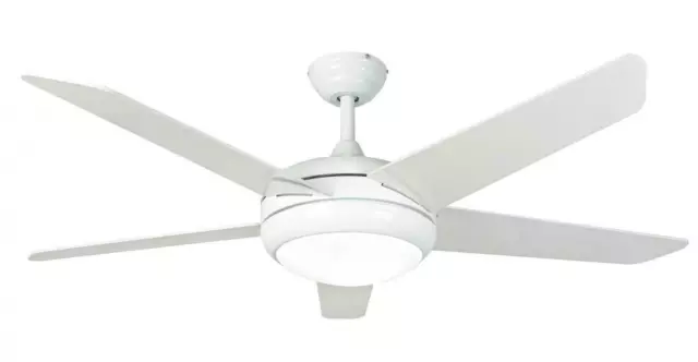 Fantasia Eurofan Neptune 54" White Ceiling Fan LED Light and White Blades