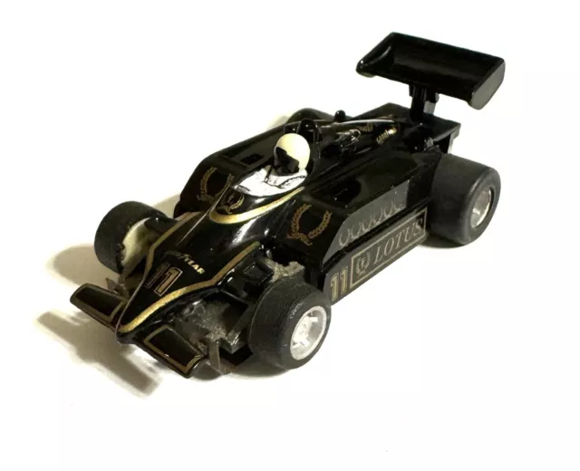 Tyco Magnum 440-X2 Indy # 11 Lotus F1 Goodyear Black Formula 1 Ho Slot Car Nice!