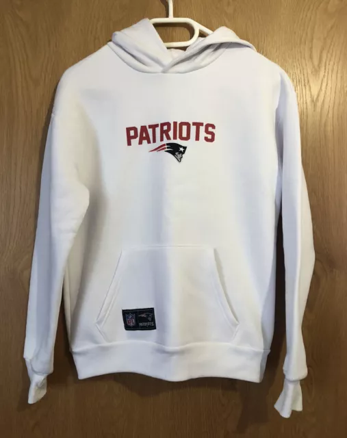 Felpa Con Cappuccio Da Uomo Bianca Primark Nfl New England Patriots Unisex Merch S Small