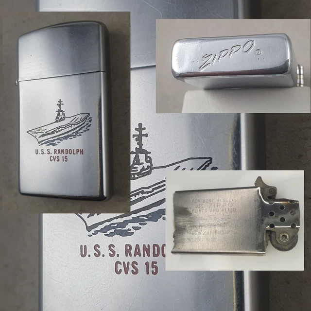ZIPPO OLD PETROL Lighter U.S.S RANDOLPH CVS 15 1962'S EUR 99,00