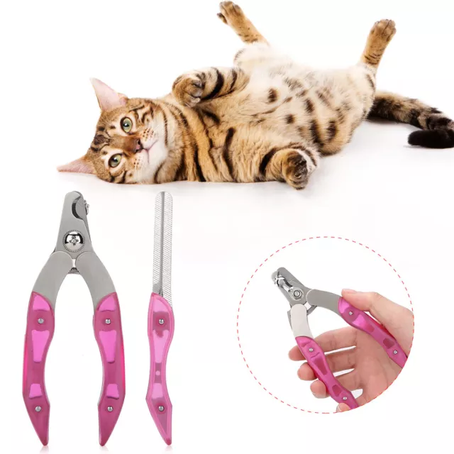 FASJ Dog Nail Clippers Lightweight Plastic Handle Pet Nail Trimmers Safe Claw