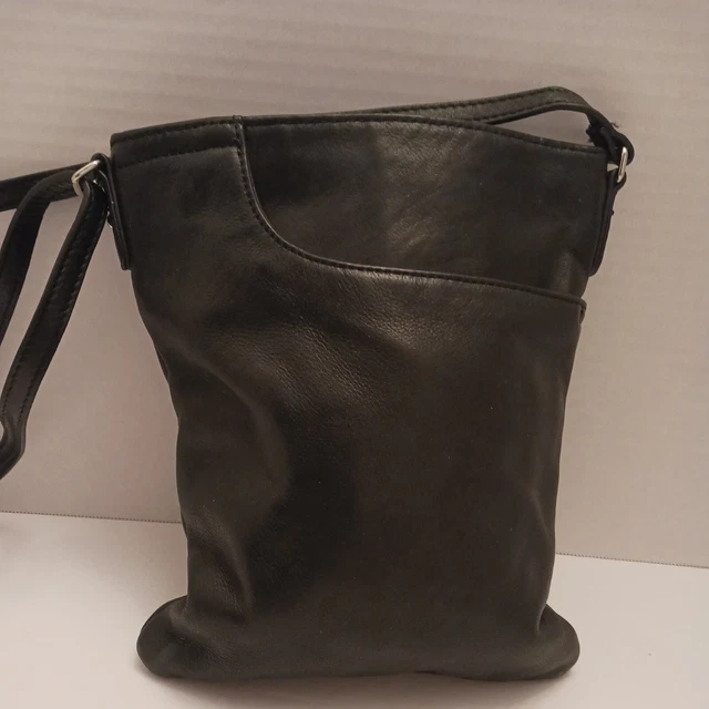 Margot Crossbody Bag Black Pebbled Leather Handbag Purse Great Condition