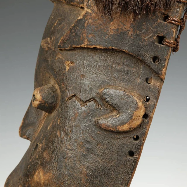 Giwoyo Initiation Mask Wood Raffia Pende Kuba Drc Congo C. Africa 20Th C. 5