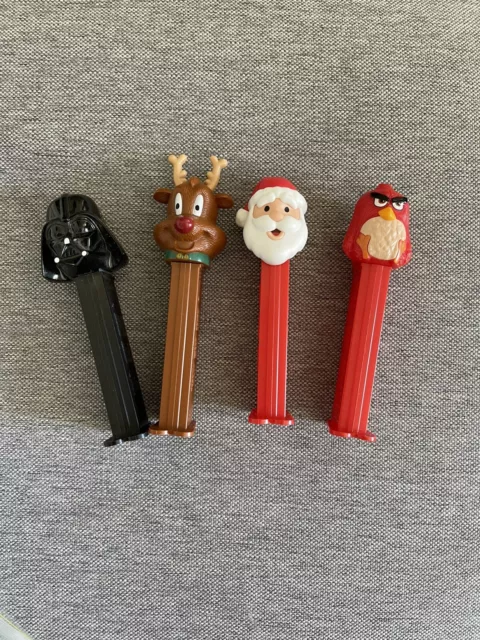 Mixed X 4 PEZ LOLLY DISPENSERS XMAS STAR WARS Angry Bird