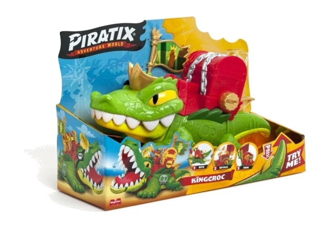 PLAYSET DE COCODRILO pirata con figura PIRATIX-ADVENTURE-WORLD-KING ...