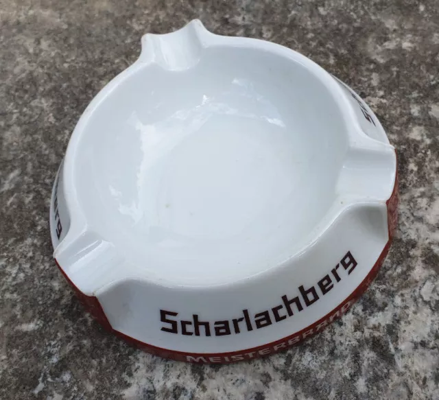 Aschenbecher mit Werbung --Scharlachberg Meisterbrand--
