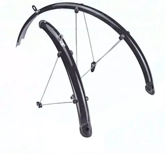 700C  Bike Durable Front & Rear Mudguards Set Cycling Bicycle Fenders