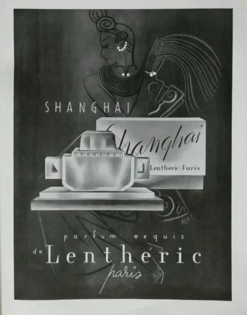 Publicité De Presse 1937 Shanghai Parfums Exquis De Lenthéric