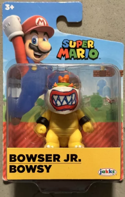 NEW NINTENDO SUPER Mario Bowser Junior Jr. W/ Mask Jakks 2.5 inch ...