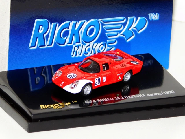 Miniature Ricko 1/18 - Alfa Romeo 33.2 Daytona #20 Rouge, Diecast