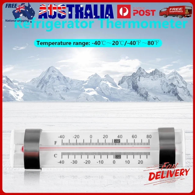 OZ Portable Fridge Thermometer Hanging Hook Plastic Temperature Gauge Kitchen To