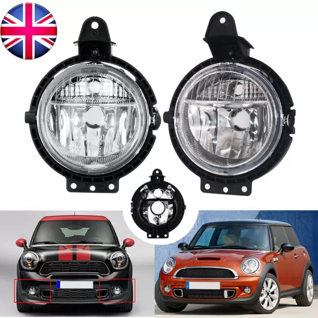 2x Front Bumper Fog Light Lamp For BMW Mini Cooper Clubman R55 R56 R57 R59 UK