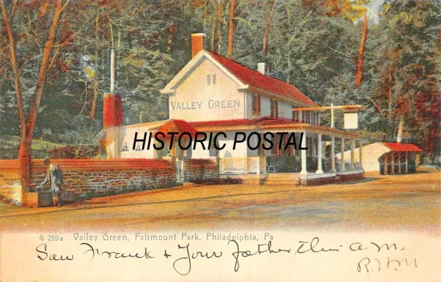 Philadelphia Pa ~ Valley Green-Fairmont Park ~1906 Dagherrotipo Foto Cartolina