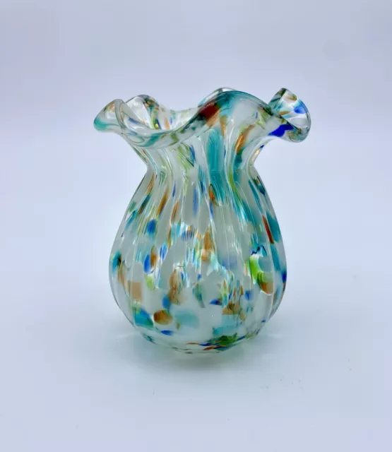 Vintage Pier 1 End Of Day Glass Bud Vase