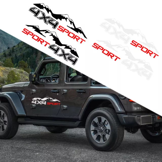 par 2x Car Sticker 4x4 sport Montagne Autocollant voiture camion SUV Pick-up