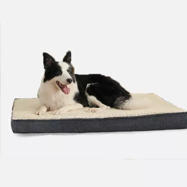 Plush Pet Bed w/ Nonskid Bottom, Flannel Orthopedic Dog Bed for Medium Small Dog