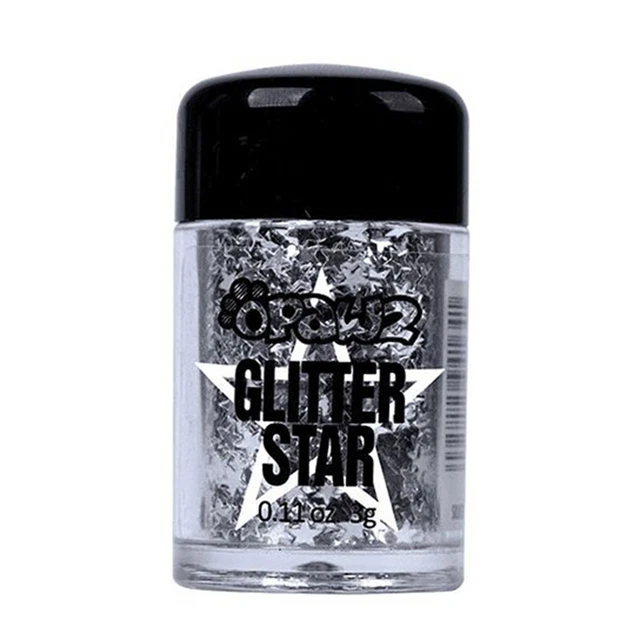 7g/3g Dog Dye Glitter Lightweight Excellent Saturation Silver Star Pattern Pet