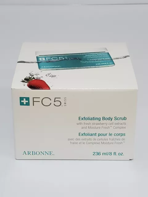 SEALED NEW IN BOX SWISS Arbonne FC5 Exfoliating Body Scrub 8 oz.