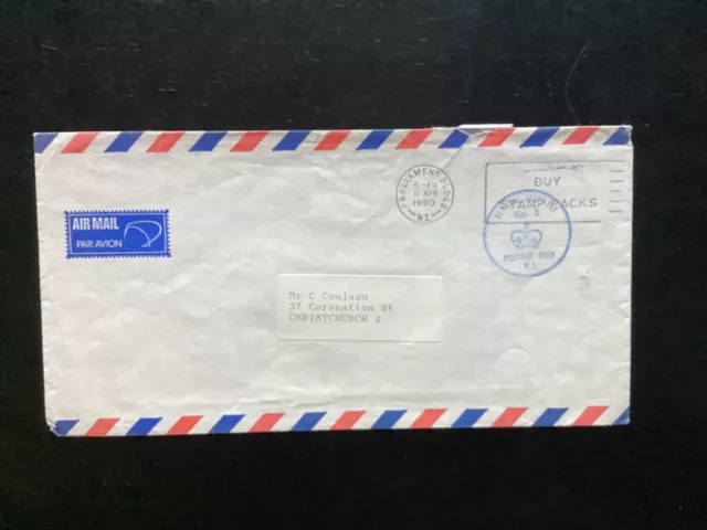 NZ 1990 General Assembly No3 Frank Stamp Cover, Parliament Buildings pmk(NZF253)