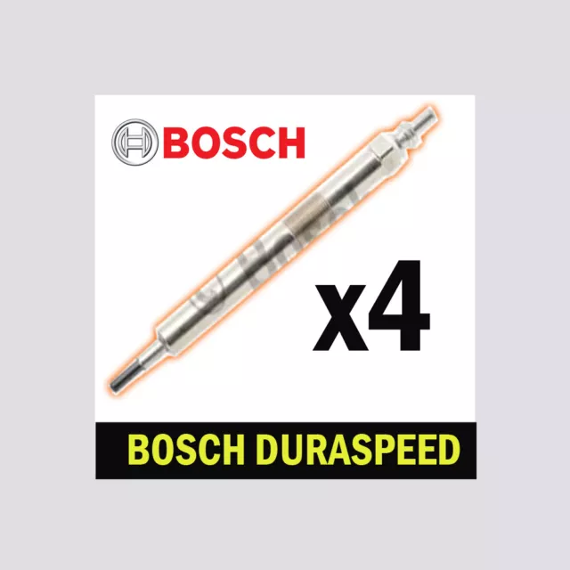 4x Bosch Glow Plugs for BMW E82 2.0 07->13 118d 120d 123d Duraspeed
