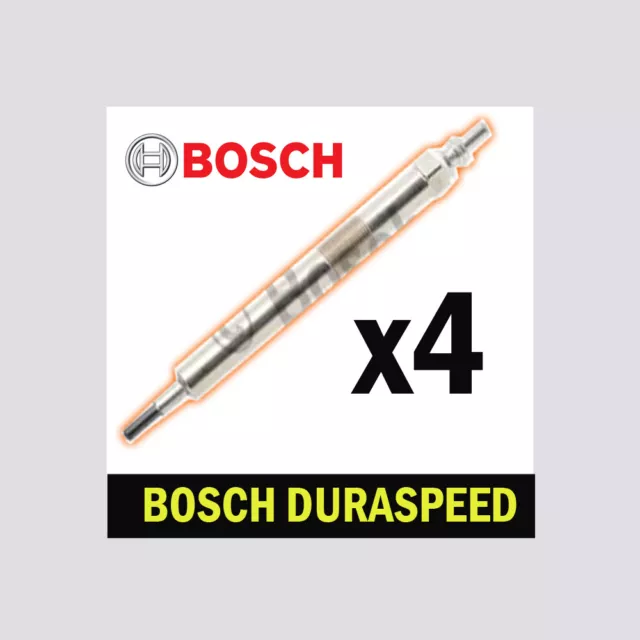 4x Bosch Glow Plugs for BMW E87 2.0 07->11 116d 118d 120d 123d Duraspeed