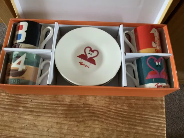 New boxed Paul Thurlbys number espresso set 2