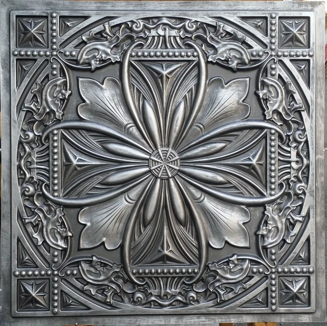 Drop in Ceiling tiles Faux tin antique tin decor Bar wall panels PL10 10pcs/lot