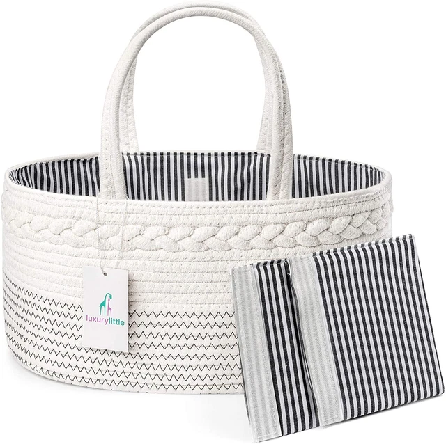 Baby Diaper Caddy Organizer Large Tote Bag & Car Organizer