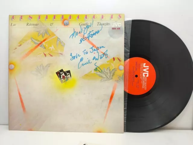 Lee Ritenour His Gentle Thoughts Jvc Vidc101 Japan Vinyl Lp Signed Watts Forman