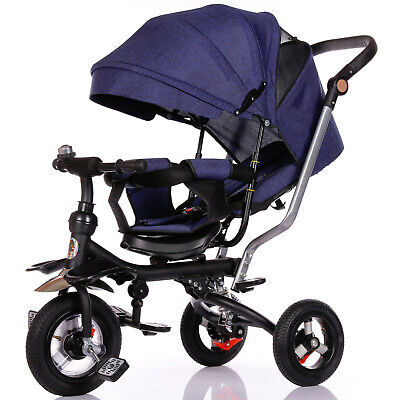 5 in 1 Little Bambino Passeggino Triciclo Trike-Triciclo Bambini Blu Multifunzione UK 3