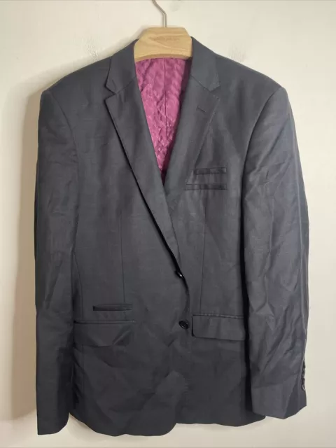 English Laundry Men's 100% Wool Gray Blazer Sport Coat Size 40R