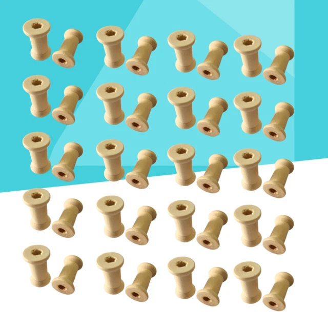 VIFER Bobines De Fil - Bobines De Filetage En Bois Couleur Bois