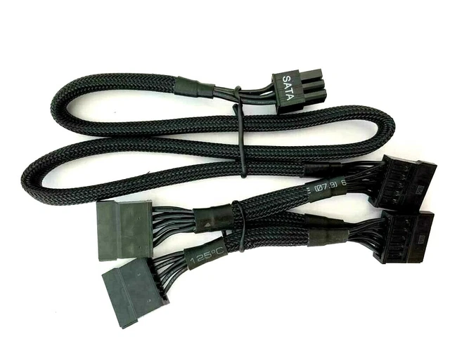 EVGA SATA Cable 6 pin to 4x Exits Original Cables Power Supply Type1 P2 T2 G2