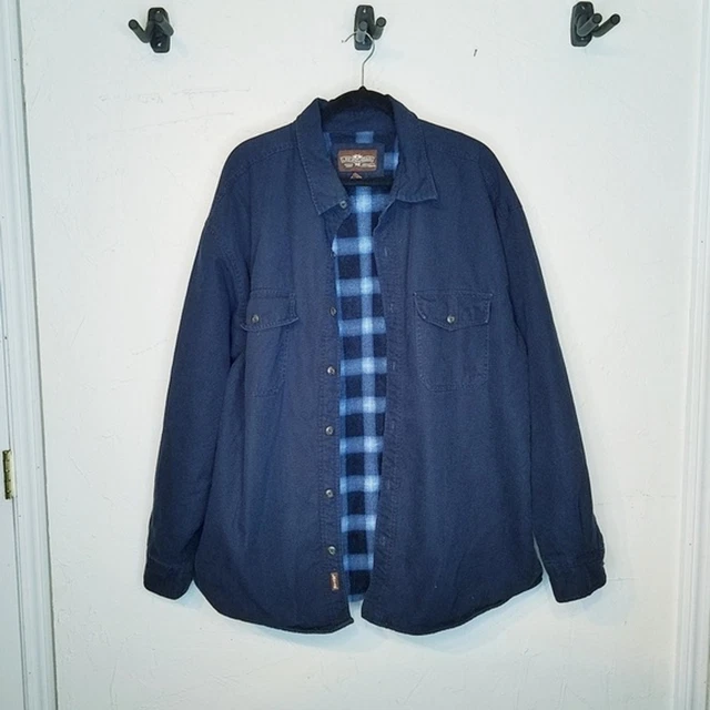 Levi's Long Sleeve Shacket Shirt Jacket Button Front Fleece Lined Men's Size XXL
