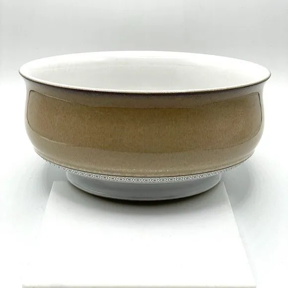 Vintage Denby-Langley Seville Stoneware Footed Serving Bowl Made in England 8.5"